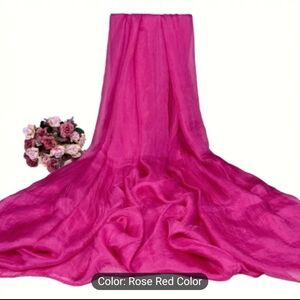Scarf Rose Chiffon Long